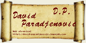 David Parađenović vizit kartica